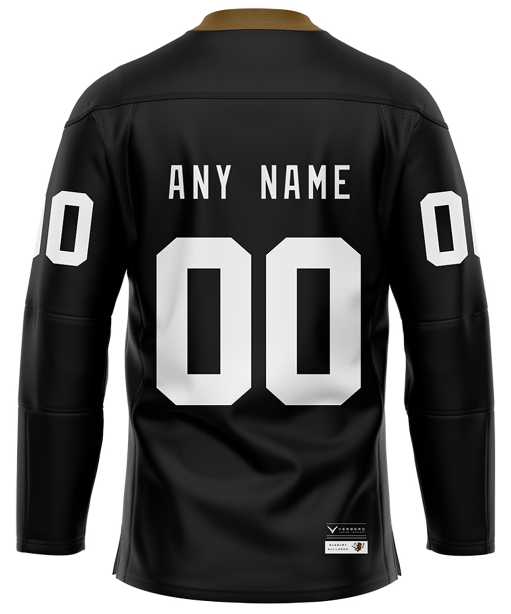 PERSONALIZED Black Sudbury Bulldogs Hockey Jersey