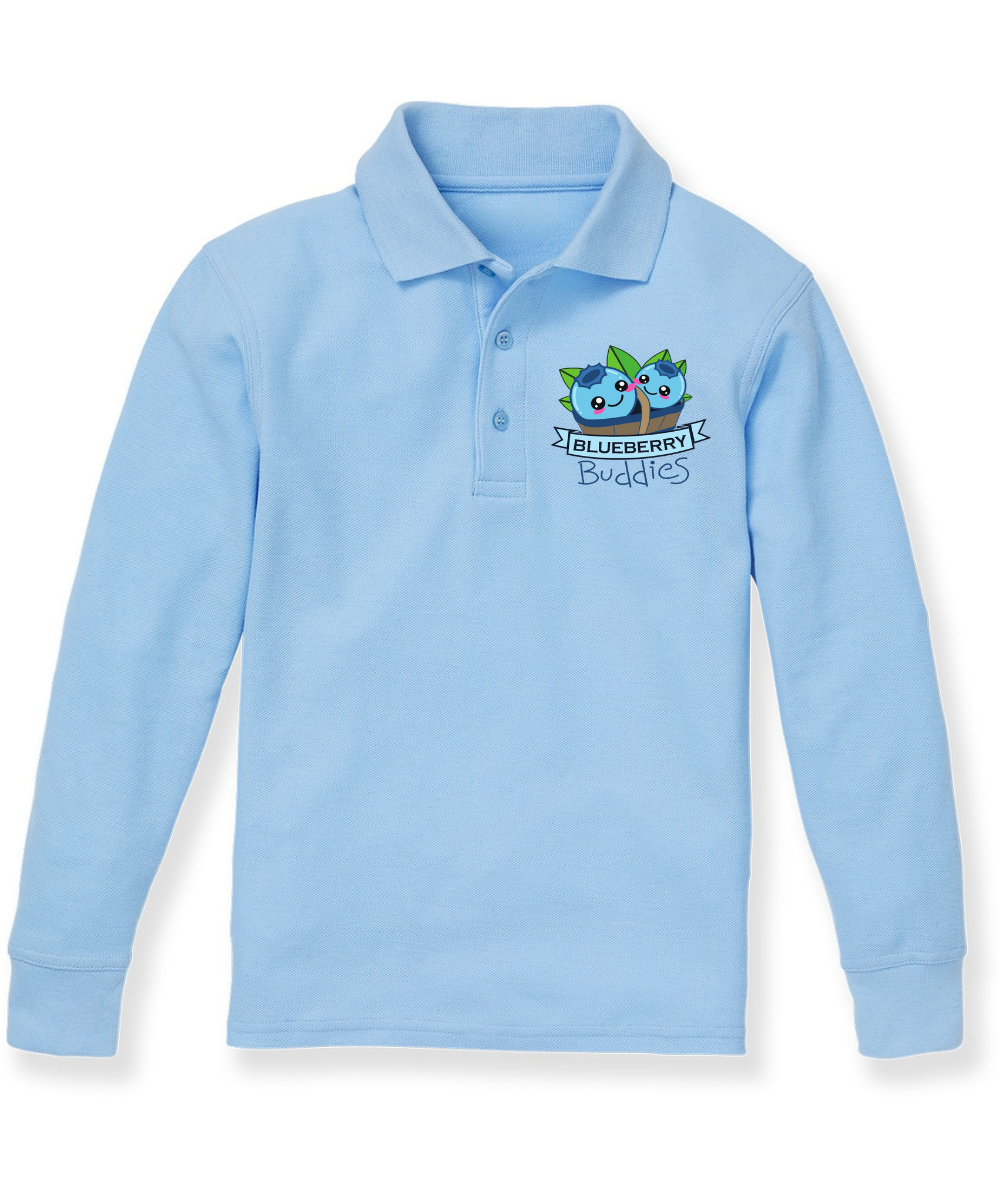 Blueberry Buddies Long Sleeve Polo