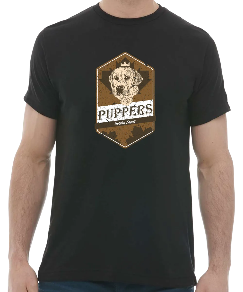Puppers Golden Lager Black T-Shirt