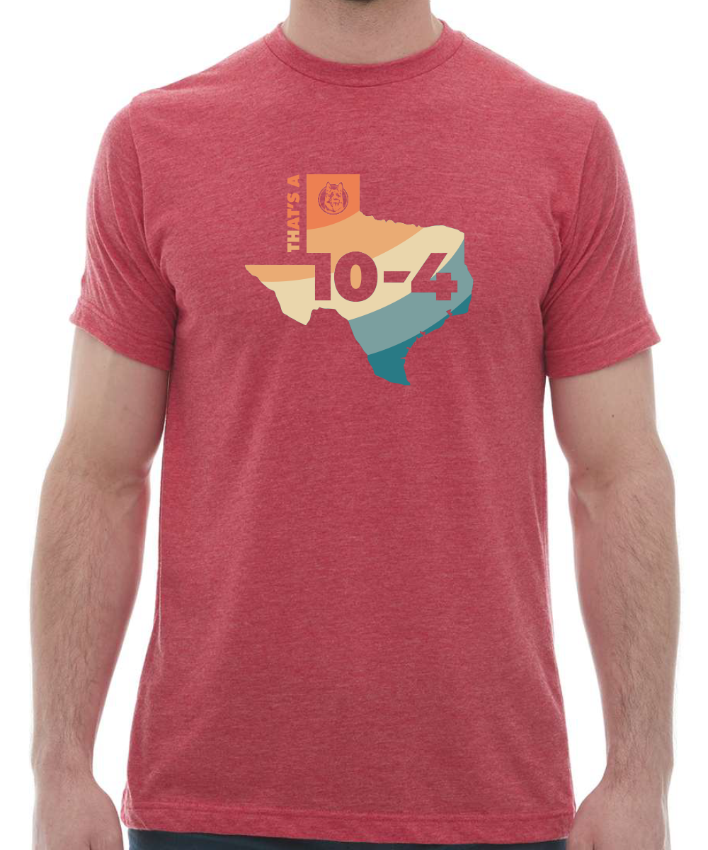 Texas Sized 10-4 T-Shirt Red