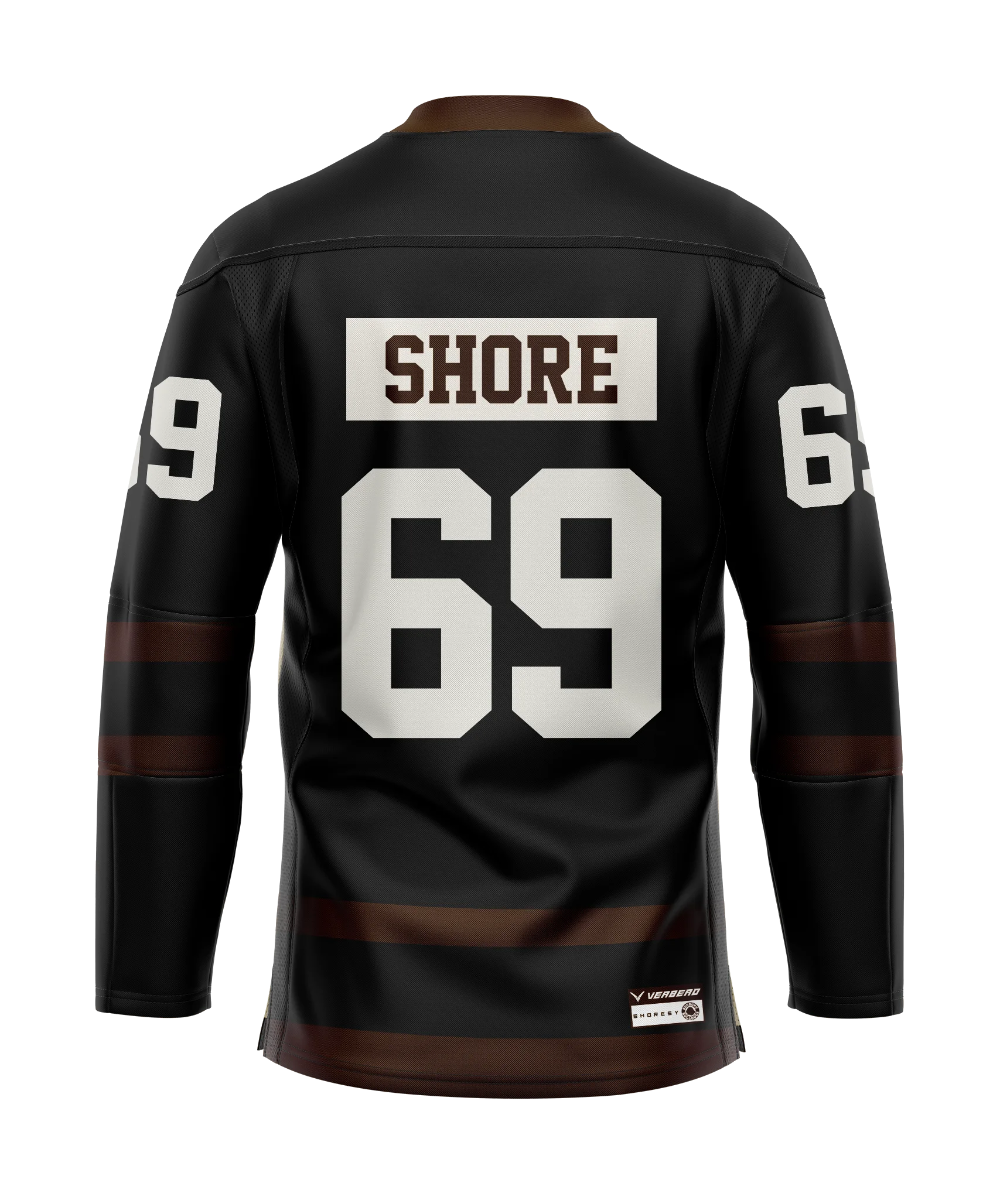 Official SHORESY VINTAGE Shore 69 Sudbury Bulldogs PRO Jersey - Black