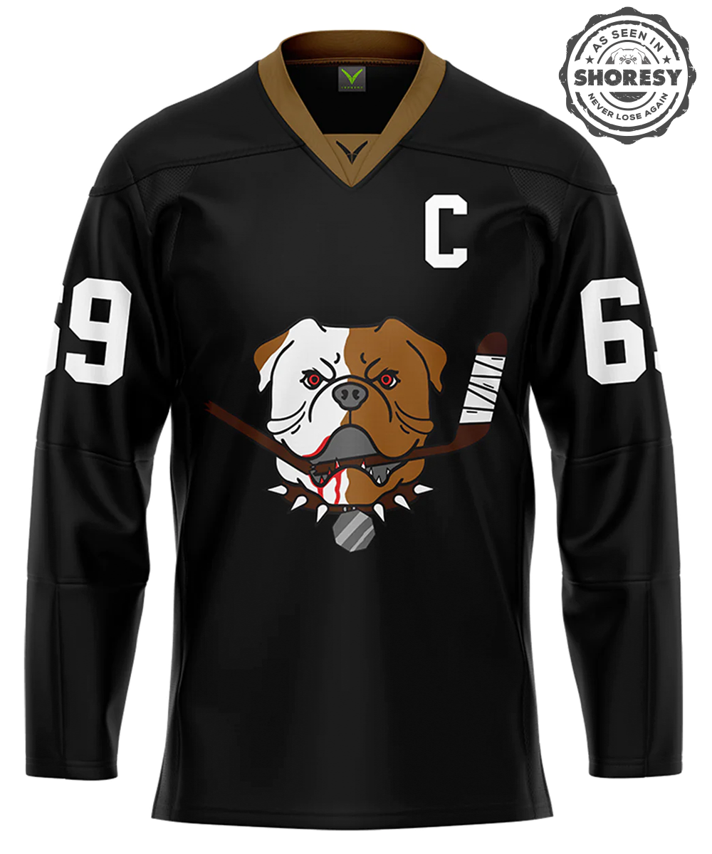 Shore 69 Black Sudbury Bulldogs Hockey Jersey