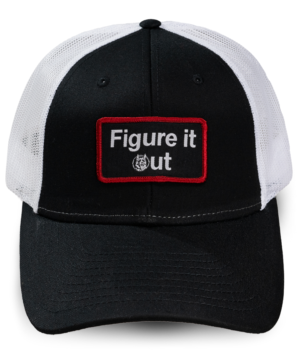 Figure it Out Woven Patch Trucker Hat
