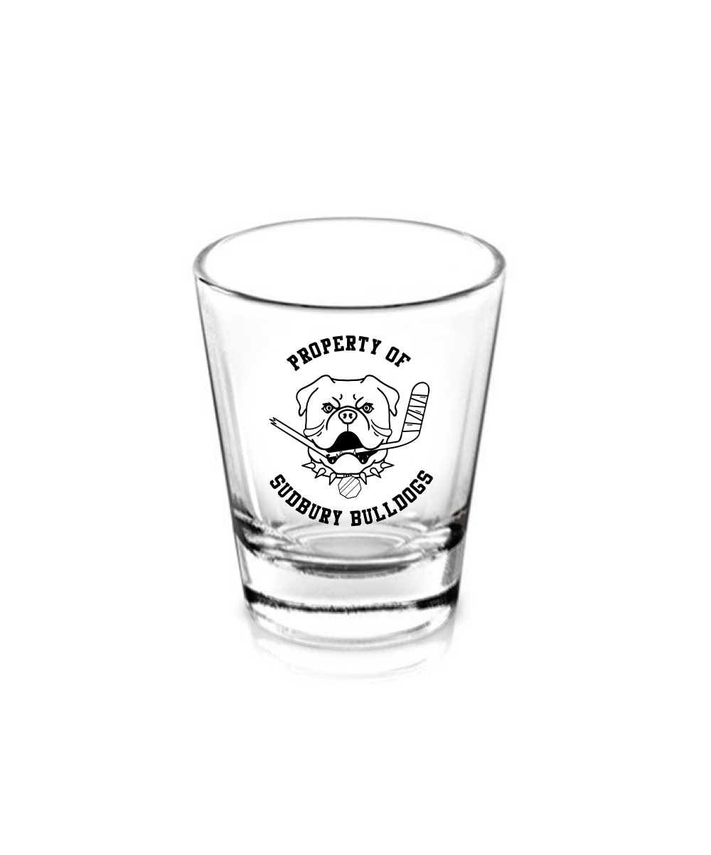 Property of Sudbury Bulldogs Shot Glass