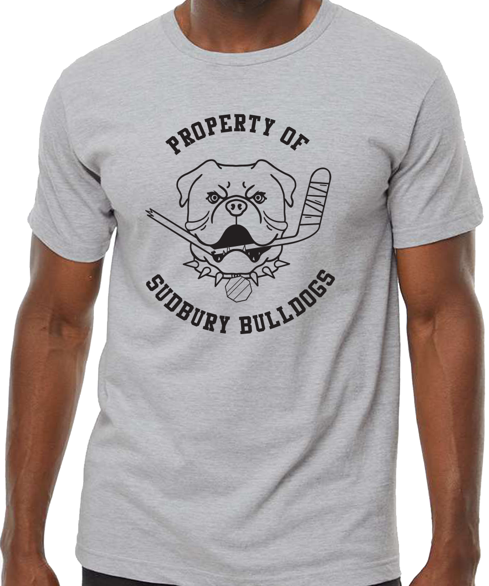 Property of Sudbury Bulldogs T-Shirt Heather Grey