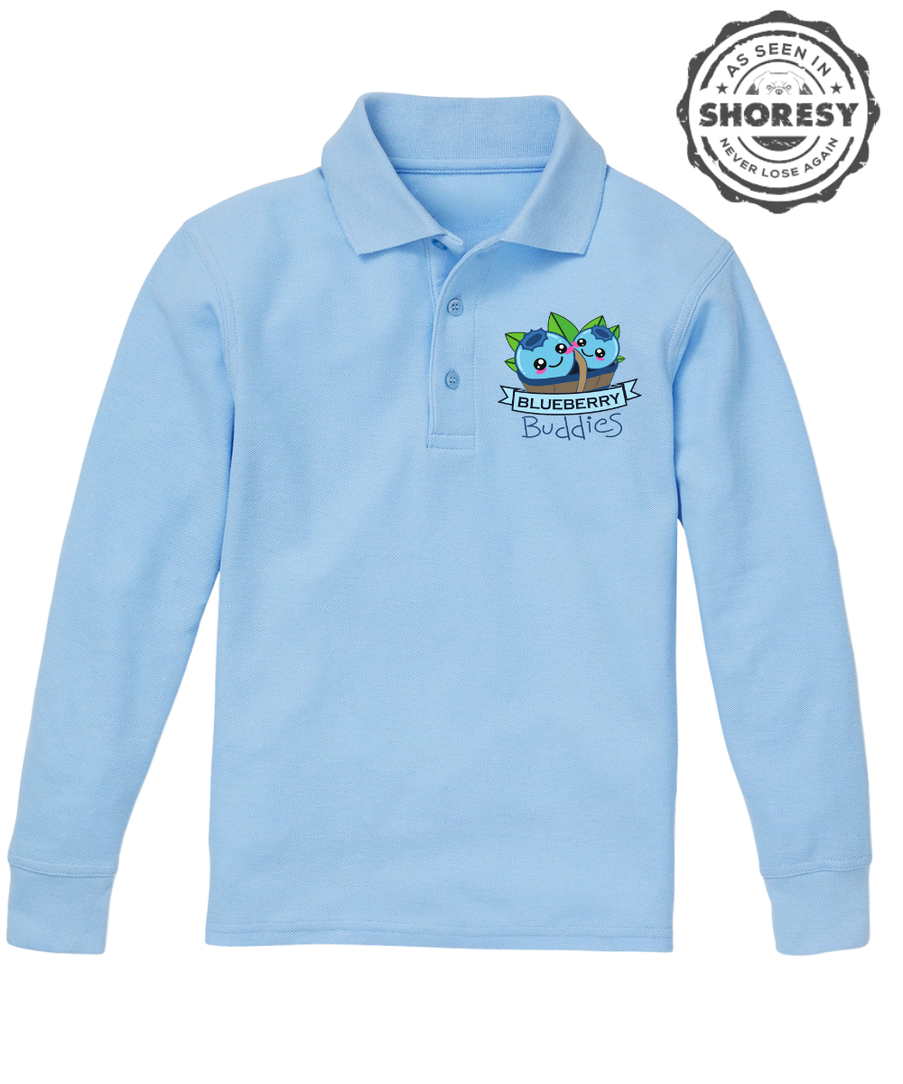 Blueberry Buddies Long Sleeve Polo