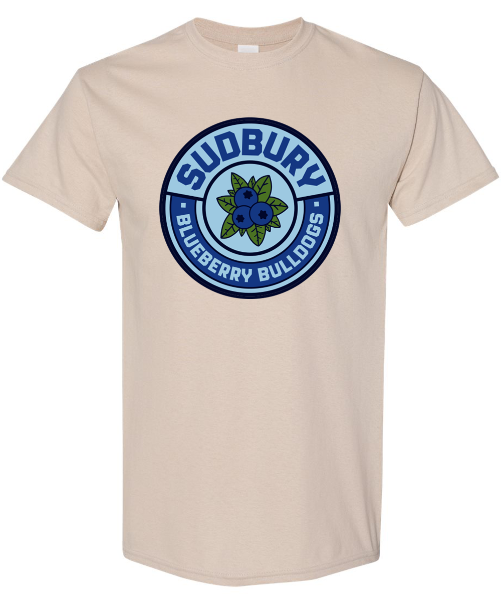 Sudbury Blueberry Bulldogs Sand T-Shirt
