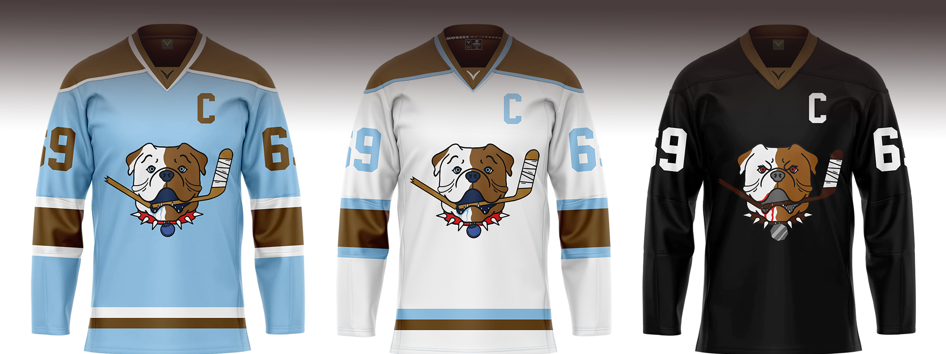  SHORESY Sudbury Blueberry Bulldogs Hockey Jersey with Your Name  & Number : Sports & Outdoors