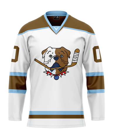 Official SHORESY PERSONALIZED Sudbury Blueberry Bulldogs PRO Jersey AWAY