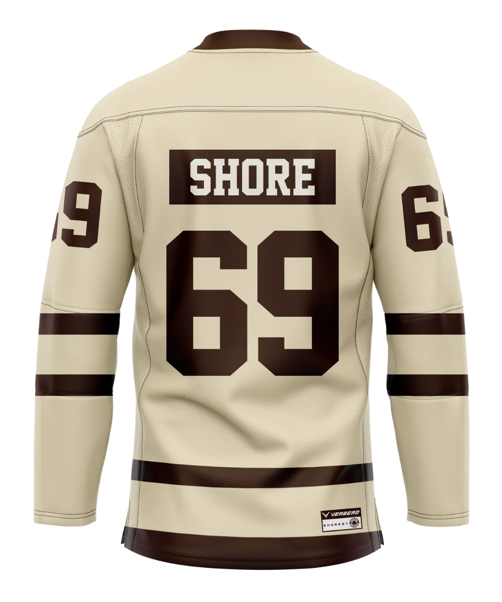 Official SHORESY VINTAGE Shore 69 Sudbury Bulldogs PRO Jersey - White