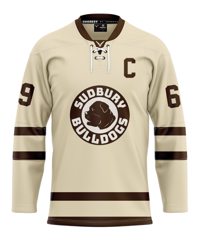 Official SHORESY VINTAGE Shore 69 Sudbury Bulldogs PRO Jersey - White