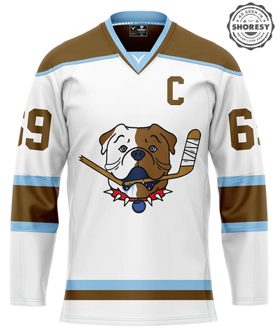 Official SHORESY Shore 69 Sudbury Blueberry Bulldogs PRO Jersey AWAY