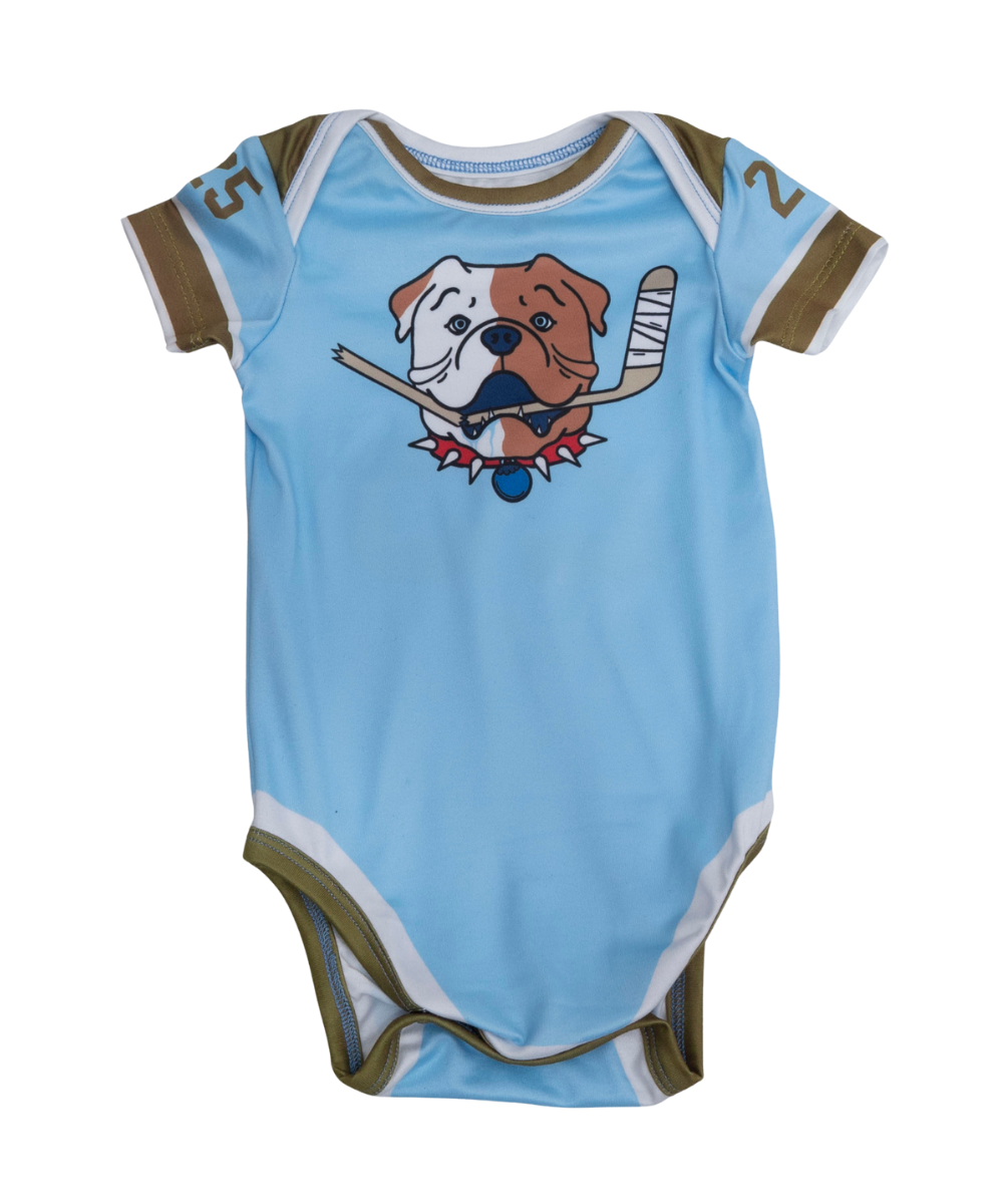 Blueberry Bulldogs Baby Onesie
