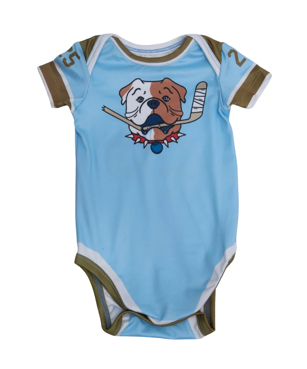 Blueberry Bulldogs Baby Onesie