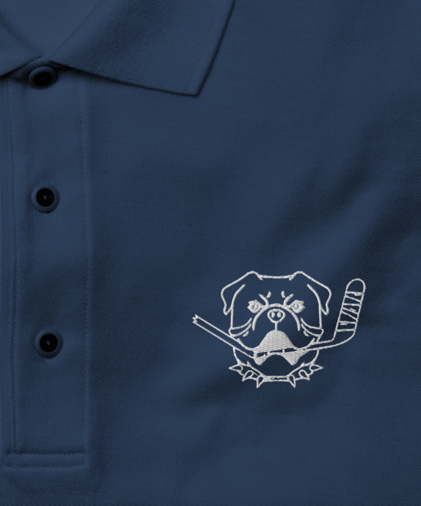 Shoresy CLASSIC Bulldog Embroidered Navy Polo